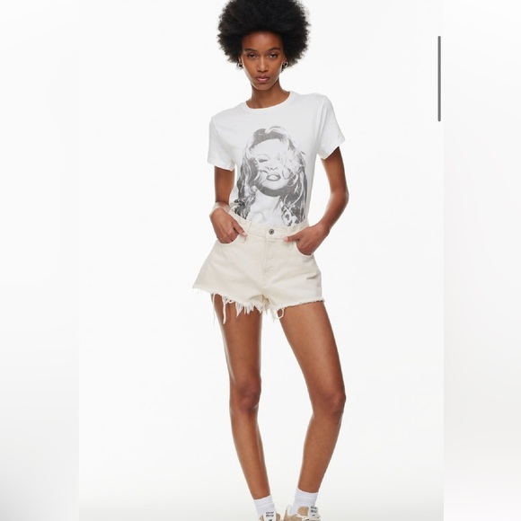 RE/Done & PAM Midrise Relaxed Denim Micro Shorts - Picture 1 of 9